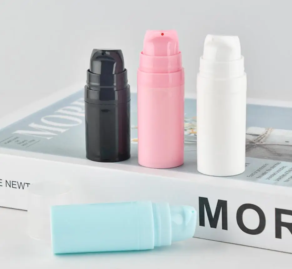 Mini butelka airless 5 ml na serum/podkład/emulsję/balsam/szampon do okolic oczu/szampon do okolic oczu, plastikowa butelka do pakowania kosmetyków