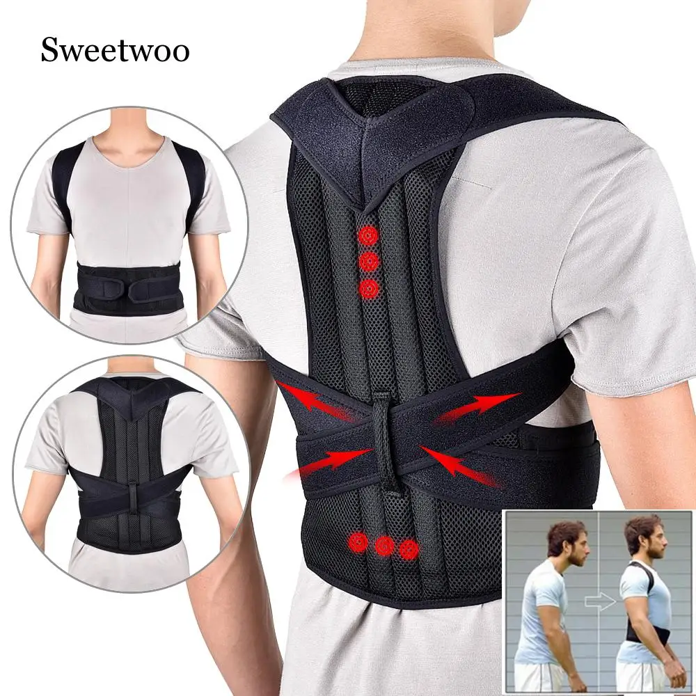 2019 Back Waist Posture Corrector Adjustable Adult Correction Belt Waist Trainer Shoulder Lumbar Brace Spine Support Belt Vest