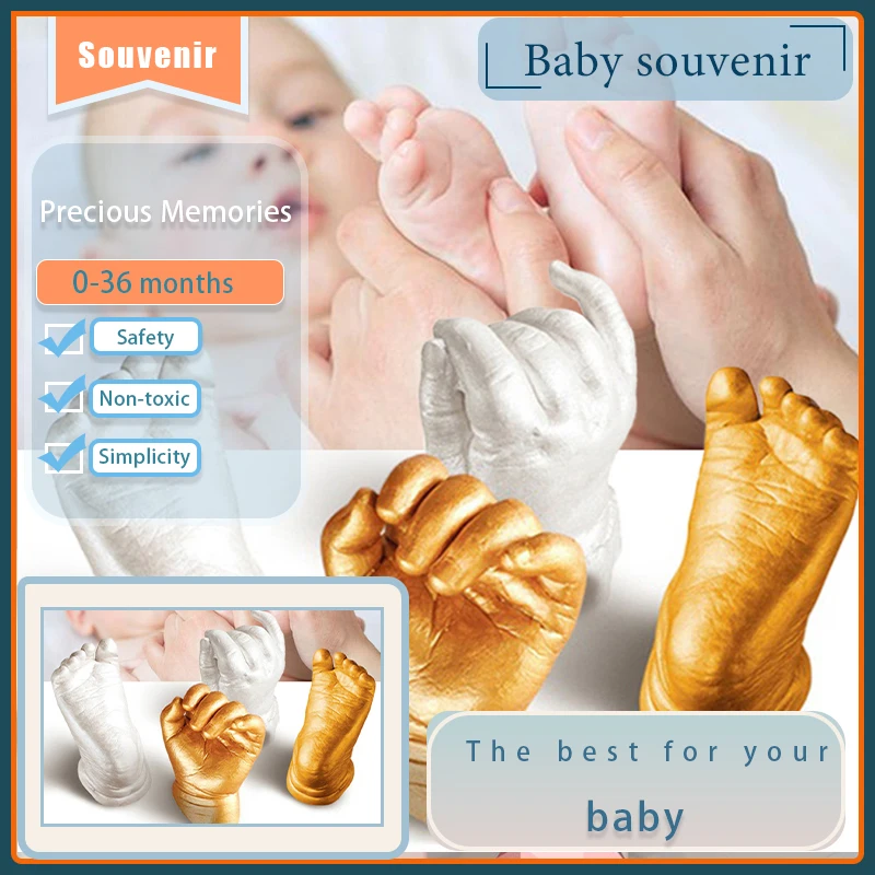 3D plaster mold Baby handprint Souvenir Handprint Casting kit Newborn baby Couple Family Memorial Baby Casting Kit