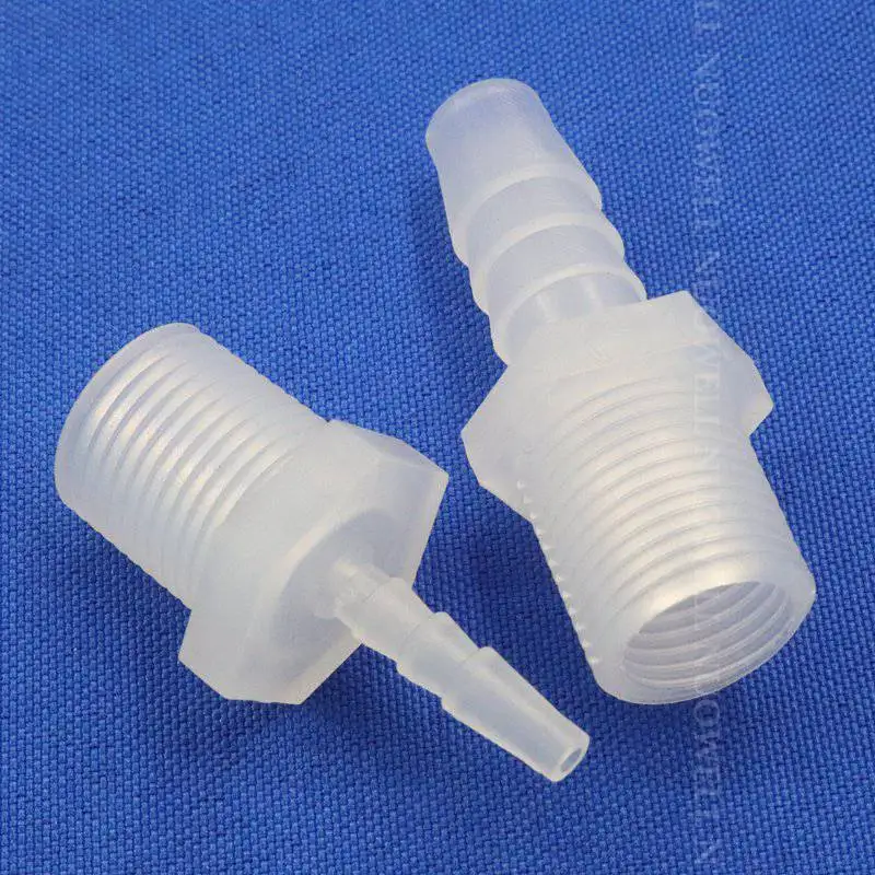 200~5pcs M5~M8 To 2~10mm Threaded PP Straight Connector Air Pump Aerator Aquarium Fish Tank Hose Barbed Connectors