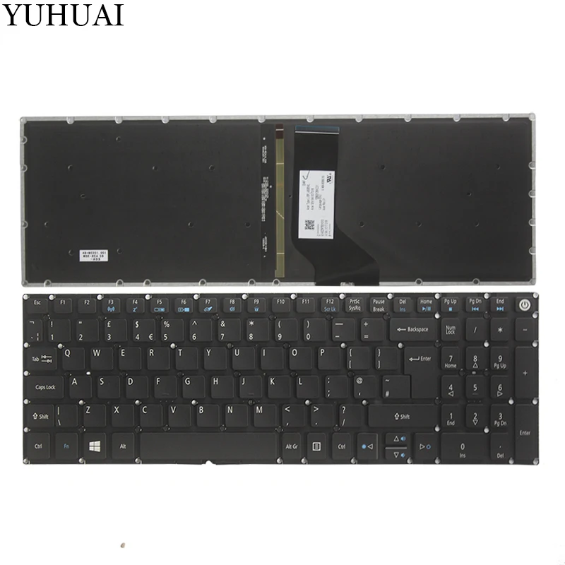 New UK keyboard FOR Acer Aspire 3 A315-21 A315-41 A315-41G  A315-31 A315-51 A315-53 Uk Keyboard black with backlight