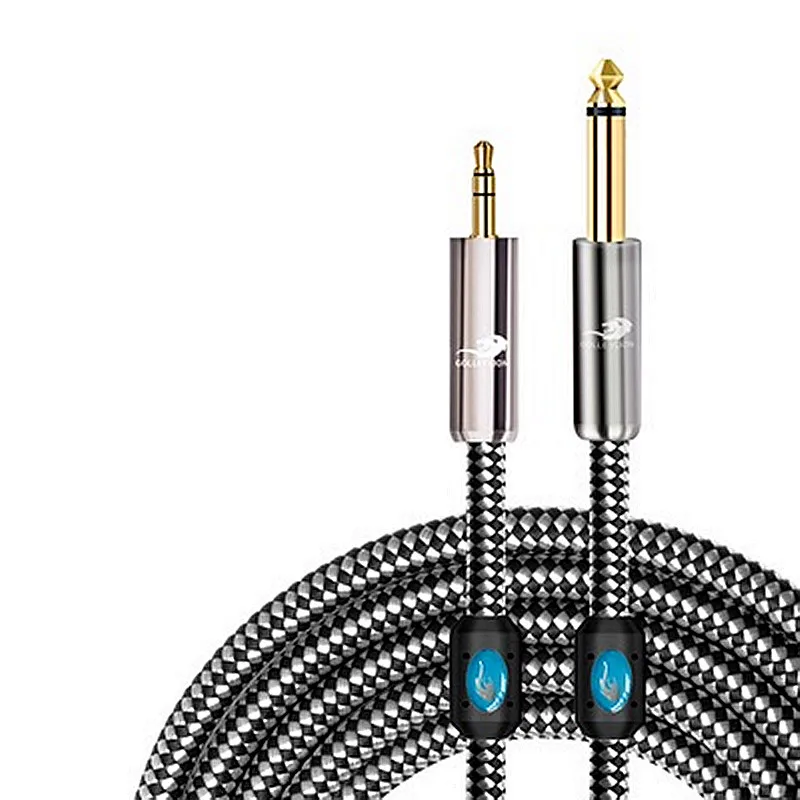 

1/8'' Jack 3.5mm to 1/4 Inch TS Mono 6.35mm Male Audio Cable for Mixer Amplifier Guitar AMP Bass Shielded Instrument Cords