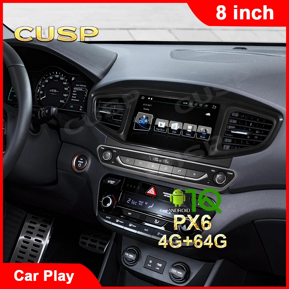 SCHWELLE 8 zoll android 10 auto GPS RADIO ANDROID AUTO GPS FÜR HYUNDAI IONIQ 2016-auto STEREO 4g + 64G Auto Multimedia AUTO STEREO AUTO SPIELEN