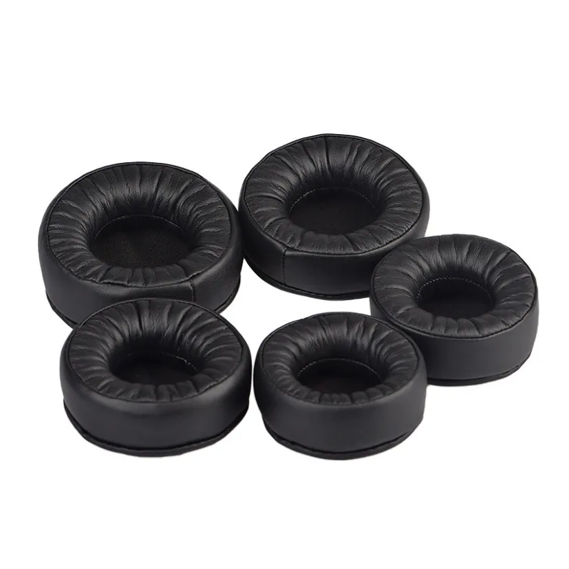 Coussinets d'oreille universels 70-110mm, housse de coussin de remplacement ronde en cuir souple, protège-oreilles en protéines de bonne qualité, en promotion, nouveau 2 pièces