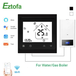 BHT-002 Tuya Wifi Smart Gas Boiler Thermostat 3A Temperature APP Remote Control For Water/Gas Boiler Work With Alexa Google Home