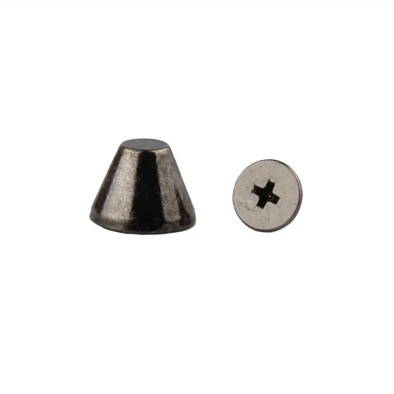 High Quality Gun-black Bullet Spikes Rivets For Leather Punk Studs and Spikes For Clothes Thorns Patch Tachas Para Ropa Remaches