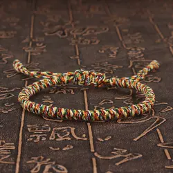 Tibetan Buddhist Bracelet Unisex Handmade Braid Rope King Kong Knot Lucky Adjustable Friendship Bracelets for Women Men Jewelry