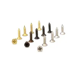 100PCS mm 2*6mm 2*7mm 2*8mm 2.5*8mm 2.5*10mm Flat head screw Carpenter's small screw Furniture wooden box hardware accessories