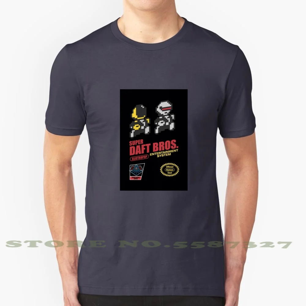 Daft Punk Nes Game Type B 100% Cotton T-Shirt Daft Punk Daft Zombie Alive Pyramid Edm Deadmouse Music Electronic House Glitch