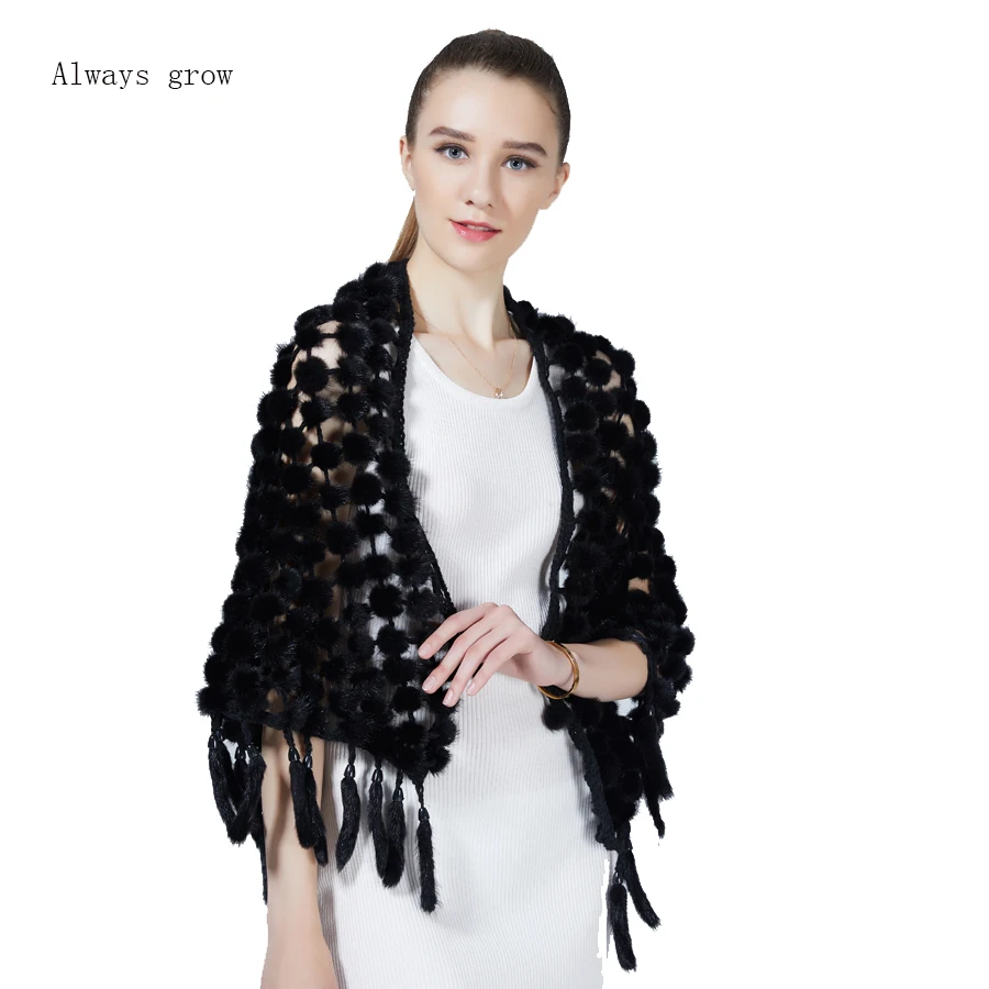 

Winter Autumn Women Shawl Mink fur Scarf and Shawl, Very Big Bouncy warm and soft have five colors