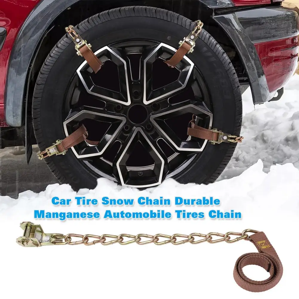 Car Tire Snow Chain Durable Manganese Automobile Snow Tire Anti-skid Tires Chain Tool Emergency Winter Universal Car Accessories