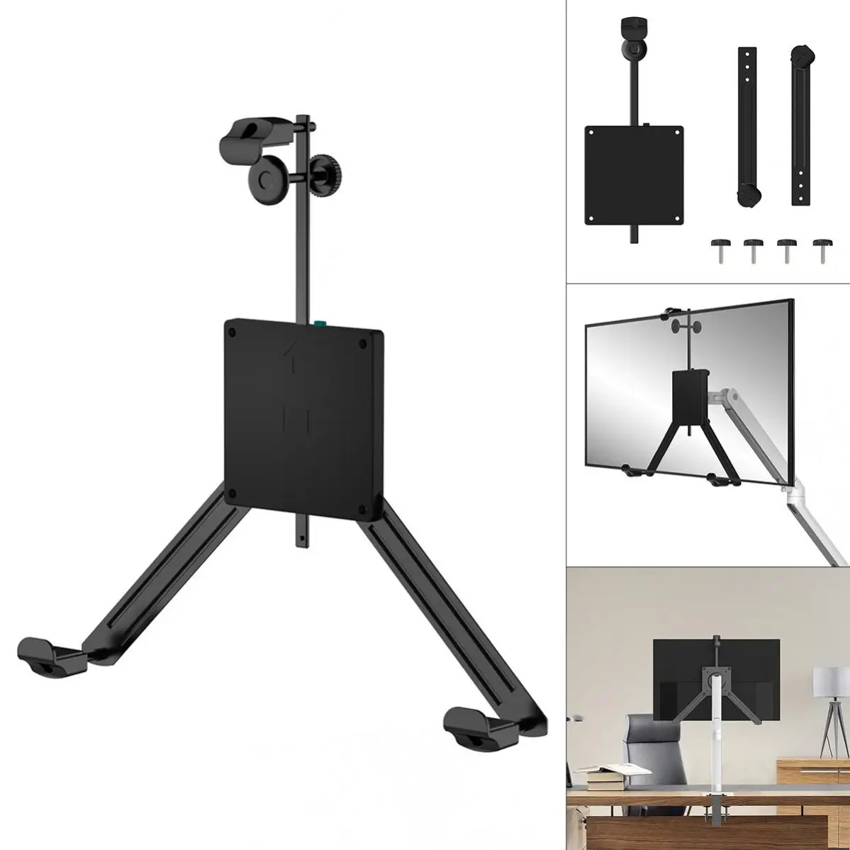 17-32 Inch Extension Adapter Fixing Bracket Monitor Holder Support for under 9KG No Mounting Hole Monitors LCD Display