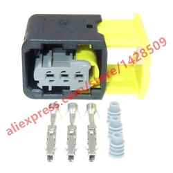 3 Pin 2-1418448-1 Automobile Electric Cable Waterproof Plastic Housing Socket 1.5 Series Grey Auto Wiring Connector