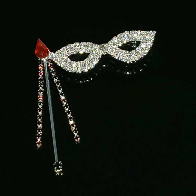 Blingbling маска ручной работы, булавка-брошь аксессуар Стразы ювелирные изделия подарок для женщин оптом