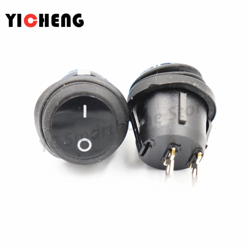 1 Uds encendido/apagado SPST redondo impermeable barco LED interruptor basculante 12V 220V interruptor de botón de encendido apagado en тумб Nairobi лодка