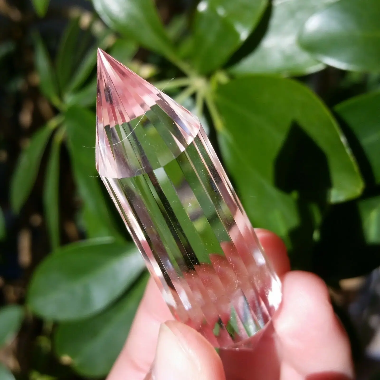 7pc 5-7cm 24Sided Natural Clear Double Terminated Vogel Inspired Crystal Wand