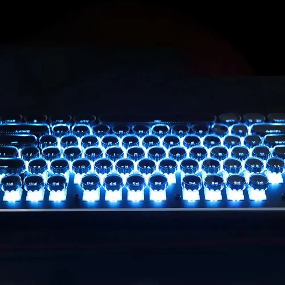104 Keys Keycaps With Fancy LED for Gaming Mechanical Keyboard Cap Steampunk Typewriter Universal Round punk Key Cap for laptop