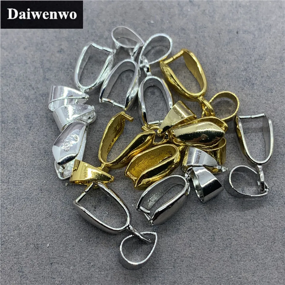 50Pcs/Lot Pendant Clip Hooks Bails Connectors Accessories Jewelry Clasps DiY