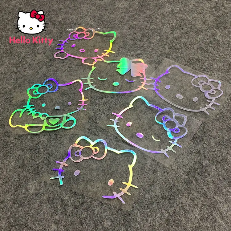 TAKARA TOMY Hello Kitty Car Sticker Cute Cartoon Sticker Decorative Car Sticker Scratch Block Waterproof