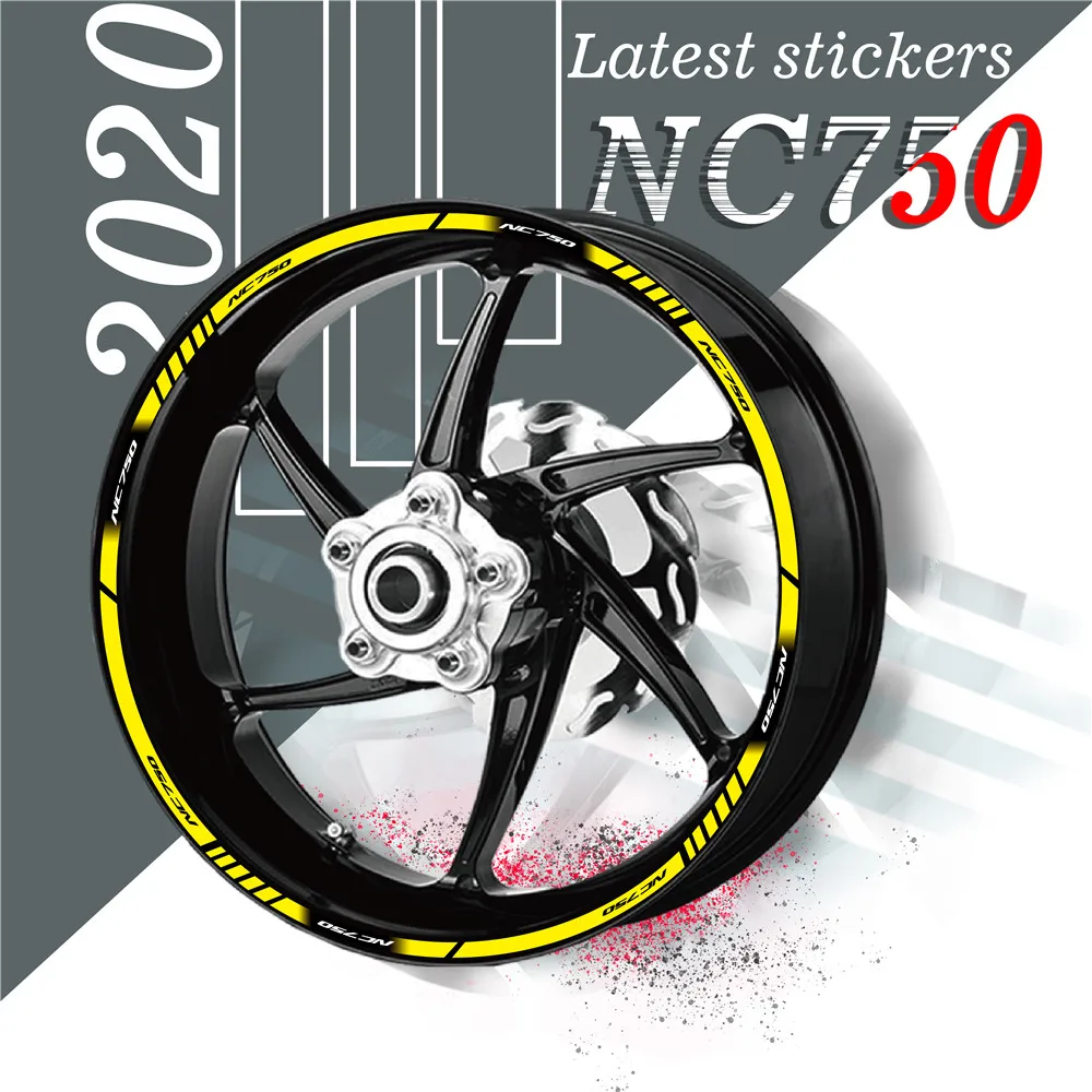 

20 Pcs Motorcycle tyre Sticker Custom wheel reflective decoration Moto inner tire stickers decals For HONDA NC750 nc750 nc 750