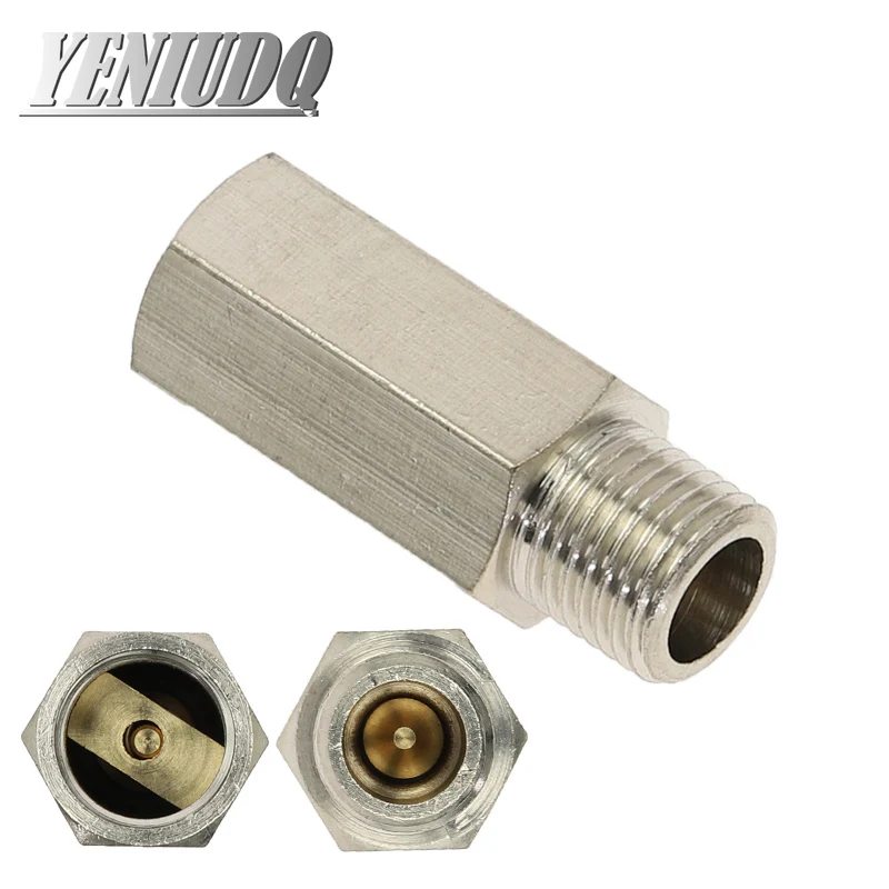 Pneumatic Check Valve Hexagonal Copper Nickel Plated Male Female thread 1/8\