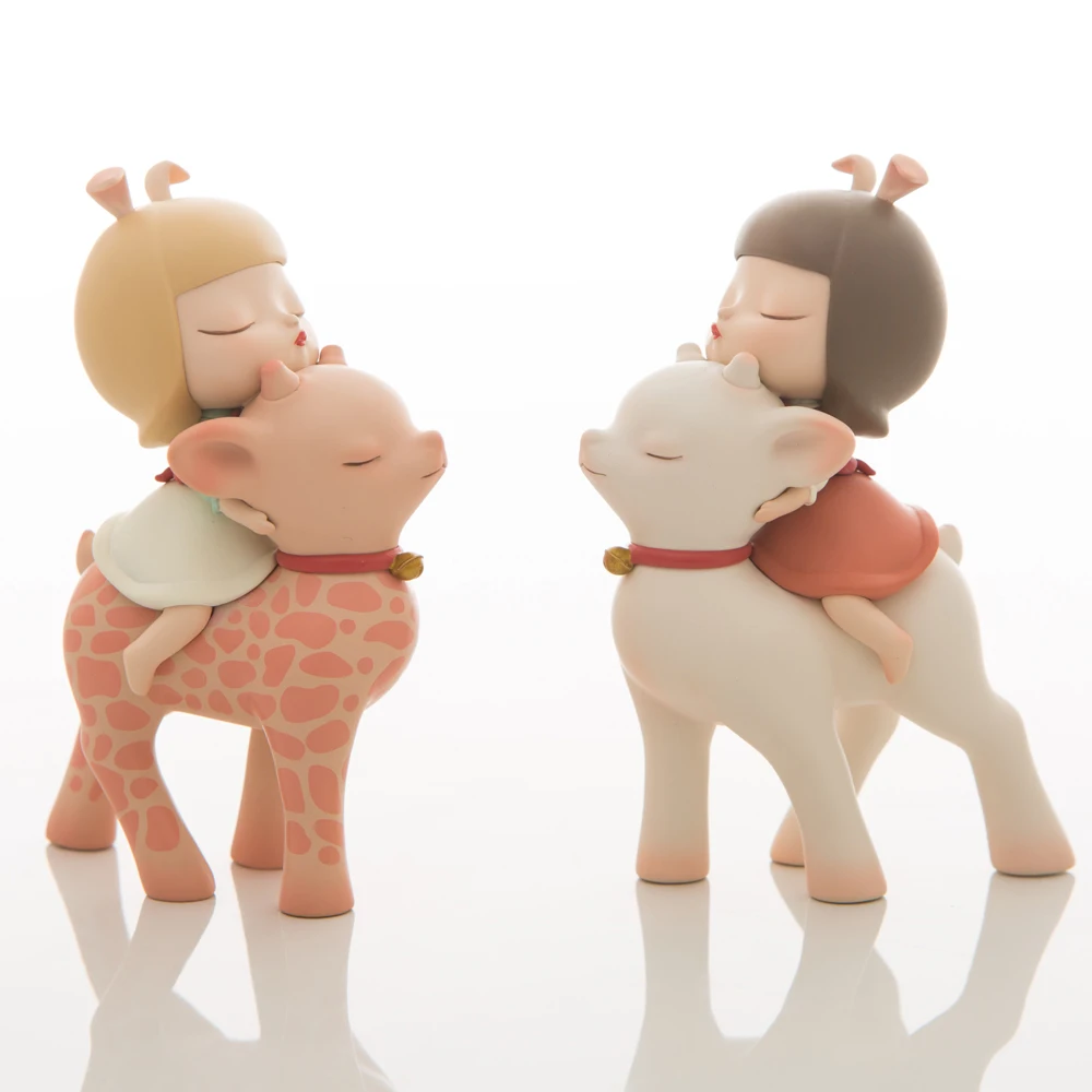 

Kemelife lucky deer clear sky doll Accessories action figures desk car decoration girl gift birthday art toys artist design