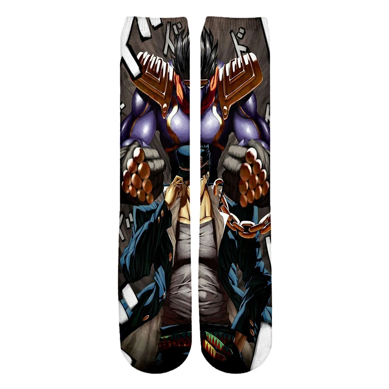 Tessffel NewFashion Anime Japanese Cartoon JOJO's Bizarre Adventure 3DPrint Harajuku Cotton Unisex Casual Socks Ankle Socks A1