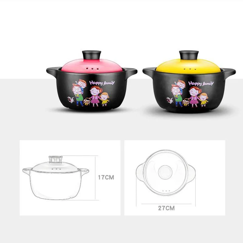 Casserole Stew Pot High Temperature Resistant Clay Pot Rice Casserole Soup Pot Household Gas Gas Soup Pot Ceramic Pot Cooking