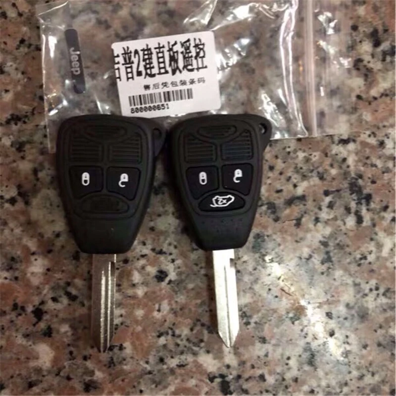 Car Remote Key with ID46 Chip 433Mhz for JEEP Liberty Wrangler Commander Patriot Compass Grand for Chrysler Cherokee Uncut Blade