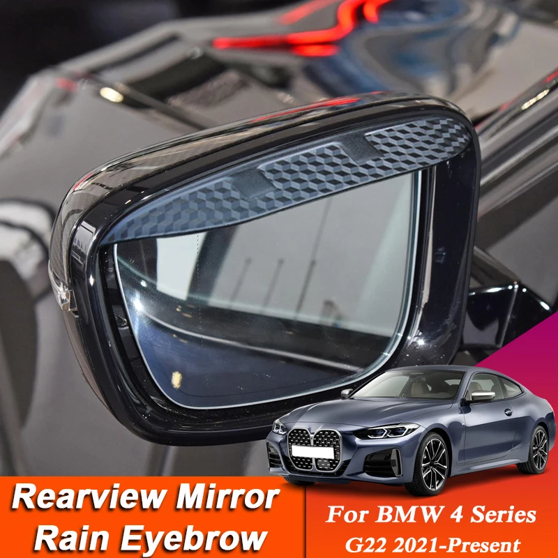 

Car-styling For BMW 4Series G22 2021-Present Carbon Fiber Rearview Mirror Eyebrow Rain Shield Anti-rain Cover Sticker Accessory