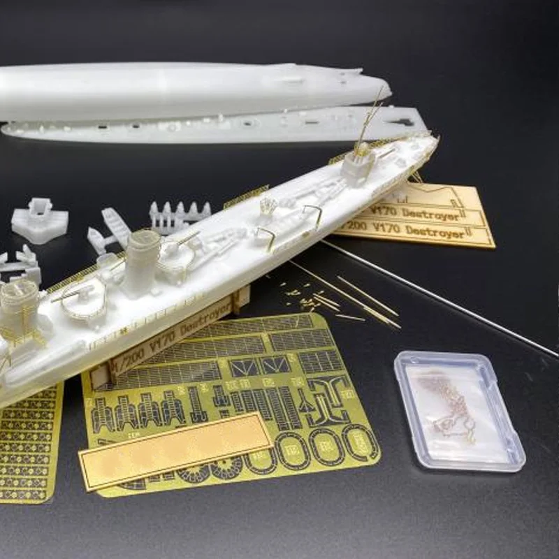 New 1/200 Scale German V170 Destroyer Assembly Model Kit w/Upgrade Set CY519 ship model