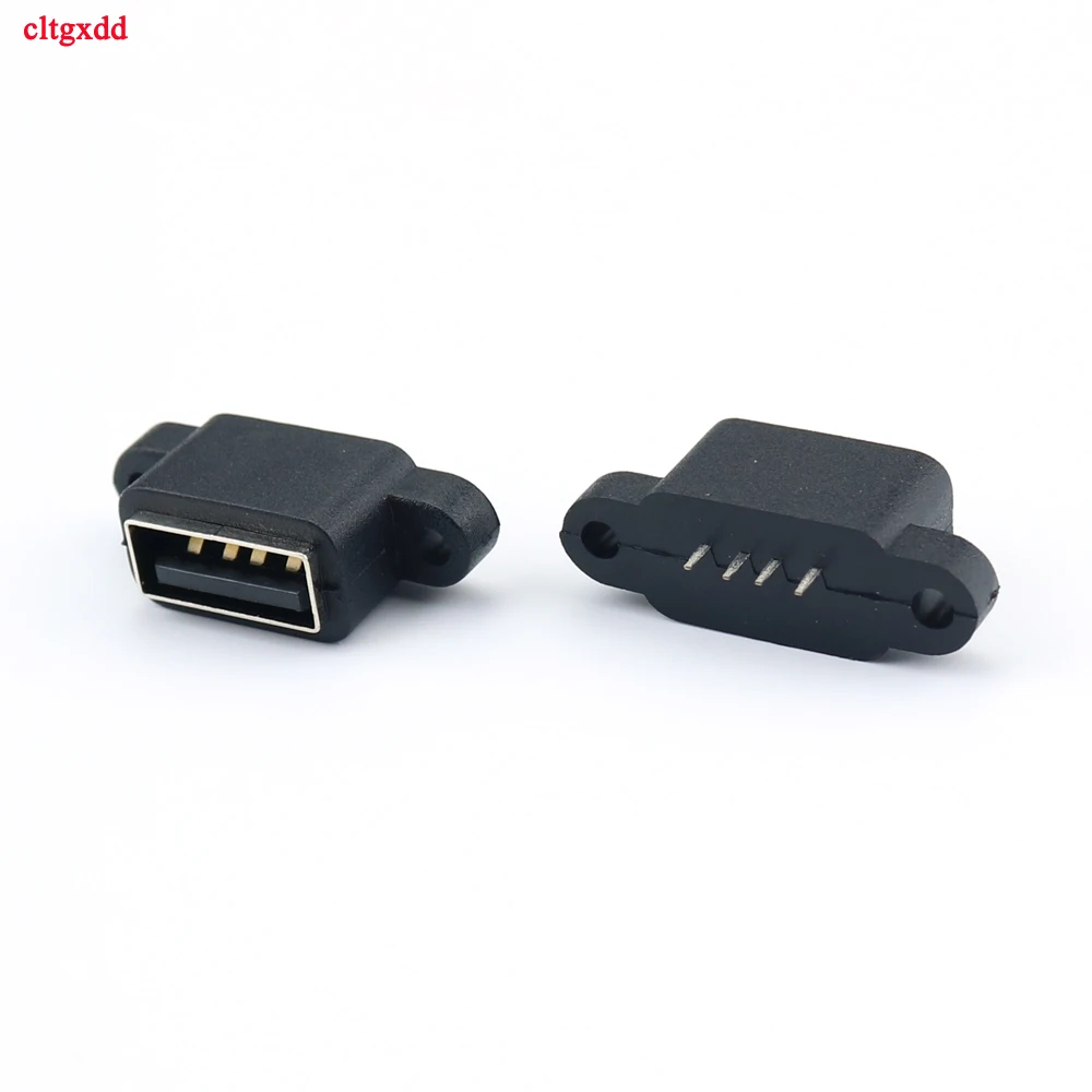 Cltgxdd 1Pcs 4Pin Waterproof USB 2.0 Charging Data Tail Built-in Interface Port Connector Plug Jack