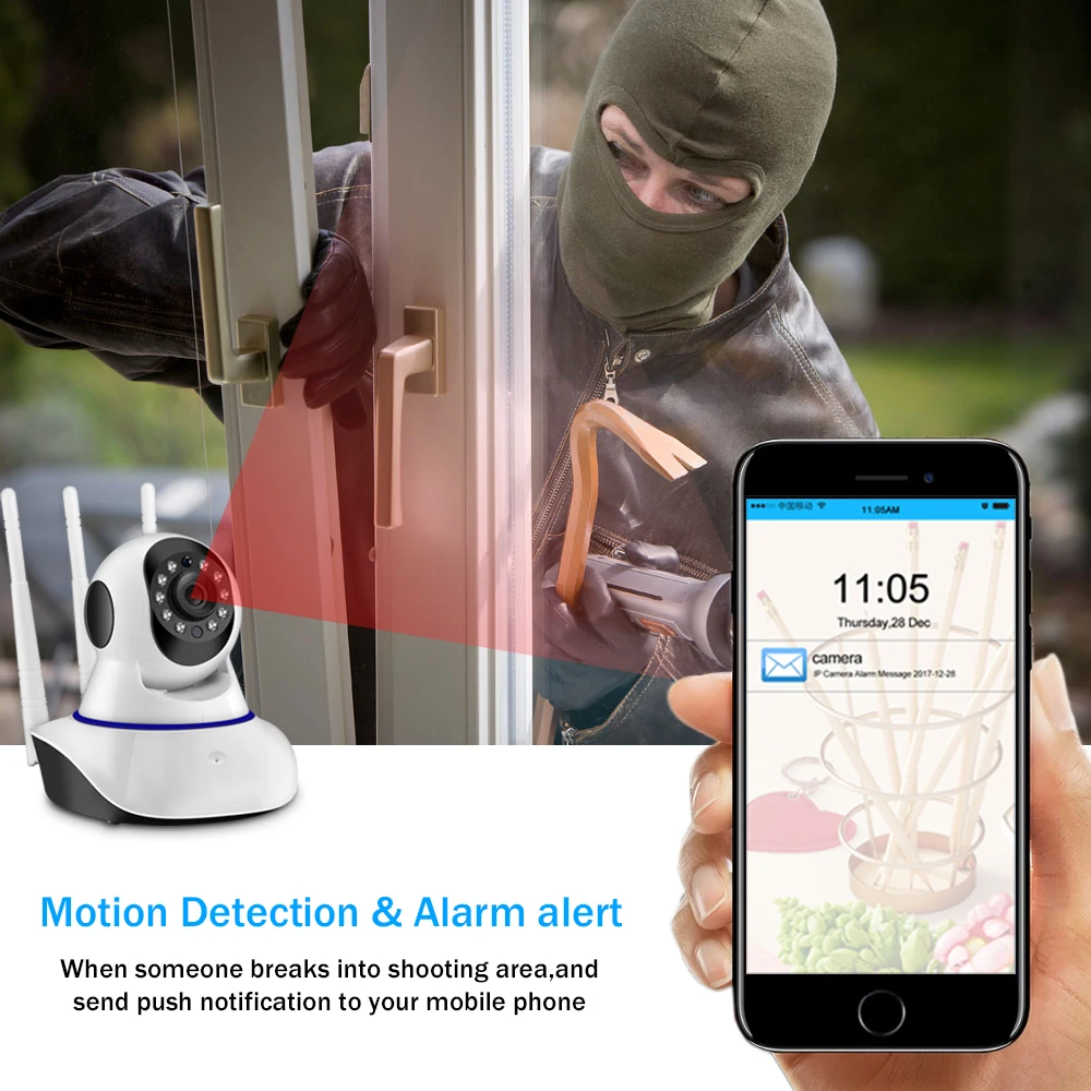 Gadinan Home Security 2MP WIFI Video Surveillance Auto Tracking IP Camera Two Way Audio Mini CCTV Camera 1080P IP CAM Carecam