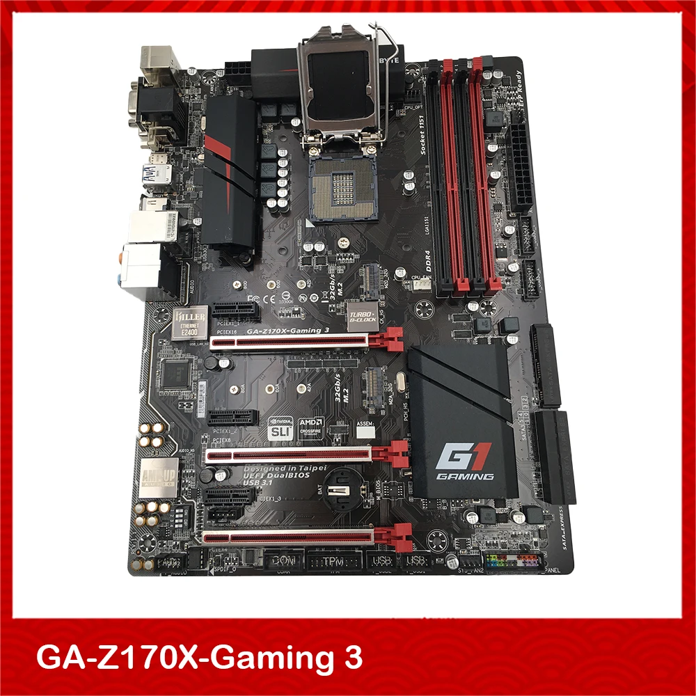 

For GA-Z170X-Gaming 3 LGA1151 Z170 DDR4 32GB Support 6th and 7th Generation CPUs Original Motherboard Good Quality