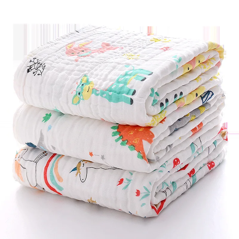 Baby Bath Towels Four-layer Pure Cotton Super Soft Absorbent Gauze Towel Newborn Quilt Summer Newborn Baby Children Blanket