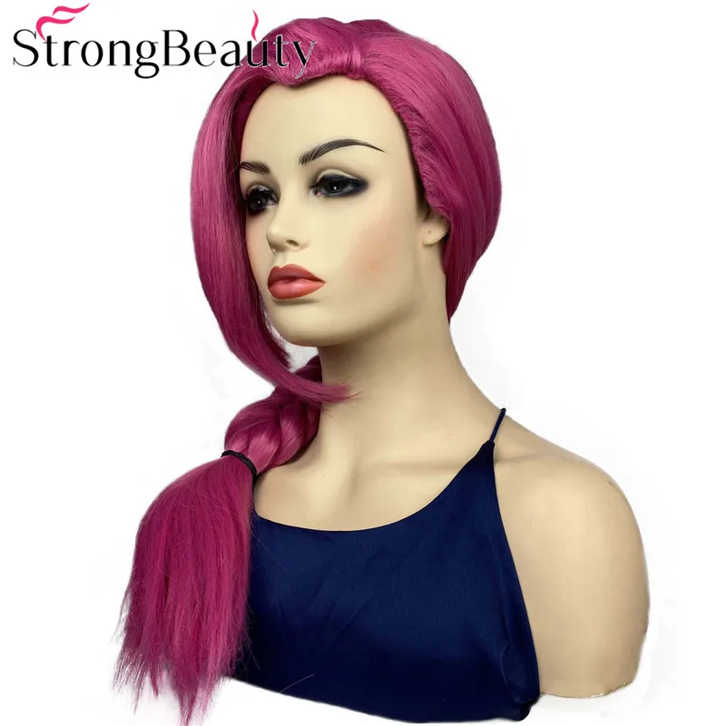 StrongBeauty Long Scorpion Braid Beauty Pointed Rose Wig Cosplay Party Synthetic Wigs Heat Resistant Halloween Hair