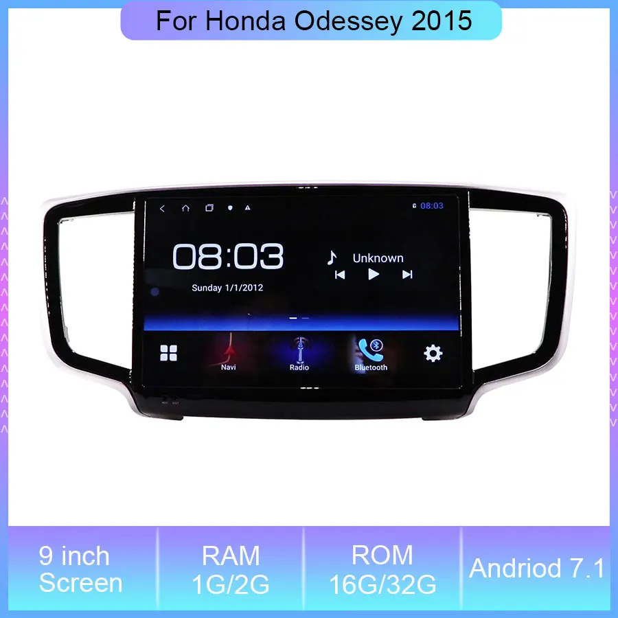 

9 дюймов Android 7,1 навигация Радио автомобильный DVD-плеер для Honda Odessey 2015 с четырехъядерным радио GPS навигация видео