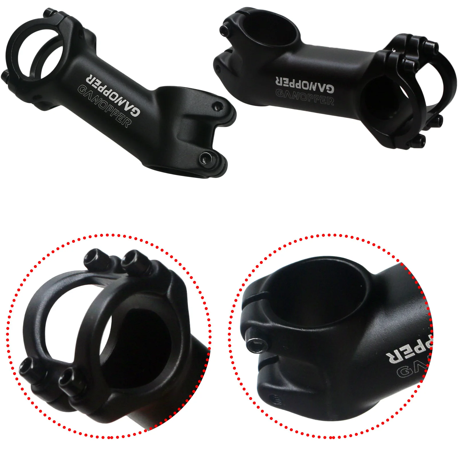 Mountain Bike Handlebar Stem 10/17/25/35/45 Degree Handlebar Riser Bicycle Front Fork Tube 31.8mm Road Bike Riser Bicycle Stem