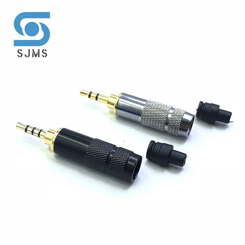 Gold plated Stereo with Clip 2.5 mm 3 Pole 4 Pole Repair Headphone Jack Plug Cable Audio Plug Jack Connector Soldering