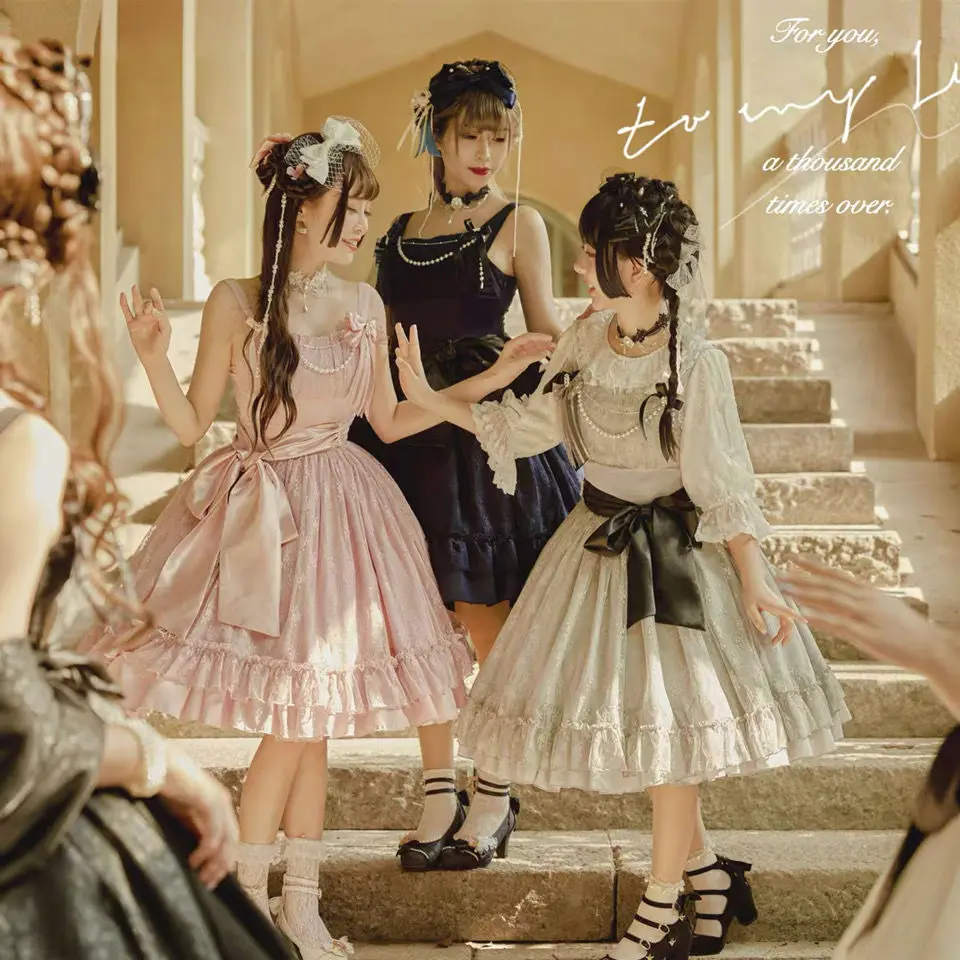 Gorgeous Lolita Jsk Girl Sling Tea Party CLA Style Lolita Elegant Princess Dress