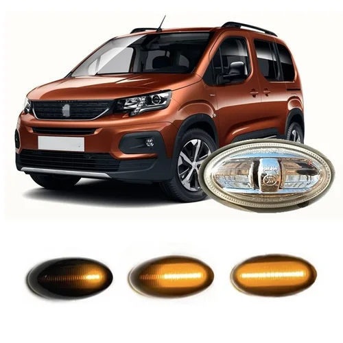 Para Peugeot Rifter 2018 2019 2020 2021 2022 2023 indicador secuencial LED dinámico indicador lateral luz de señal de giro lámpara