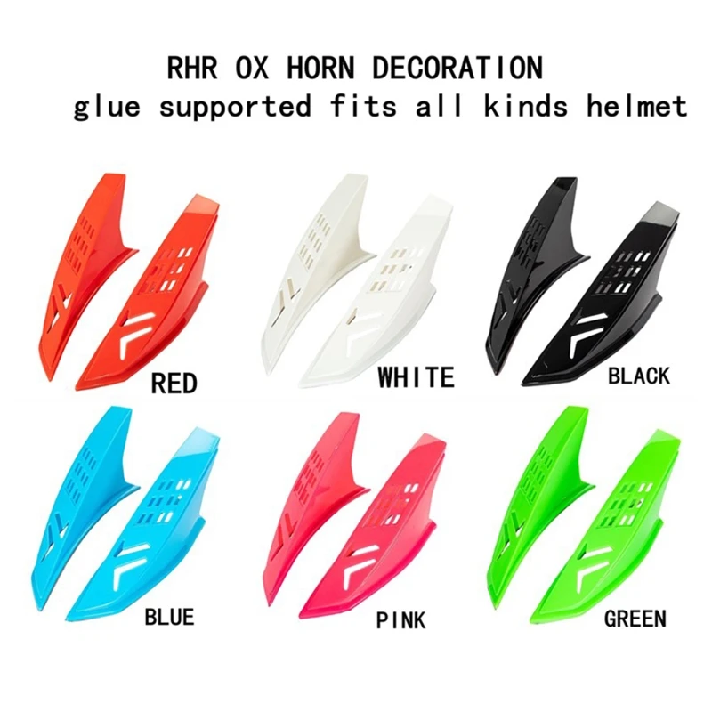 2Pcs Horn Sticker Decoration for Helmet Motorcycle Helmet Decoration Accessories Funny Decals for Helmet D7YA