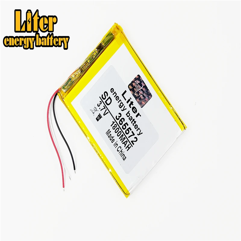 365572 3.7V 1800mah ليثيوم بوليمر البطارية مع مجلس حماية ل GPS اللوحي المنتجات الرقمية