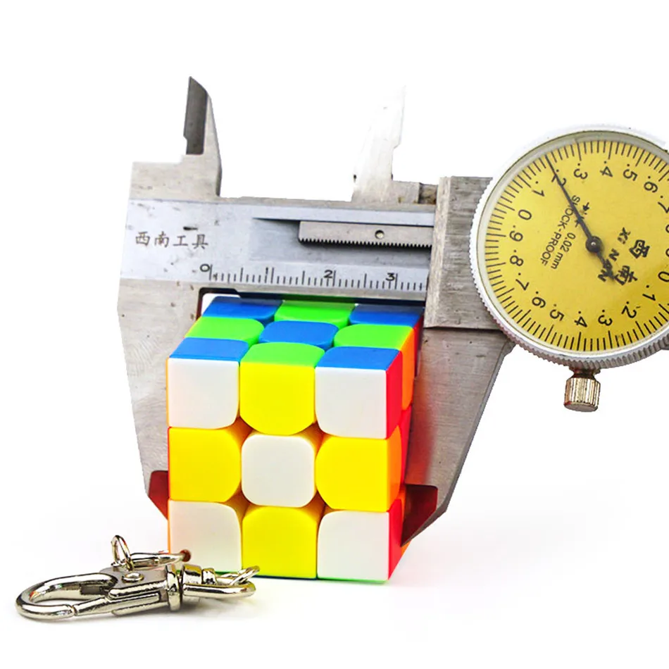 MoYu Schlüsselanhänger Mofangjiaoshi 3cm 3,5cm Mini 3x3x3 Zauberwürfel Schlüsselanhänger Professionelles Lernspielzeug Schlüsselring Cubo Magico Puzzle – Detail 4