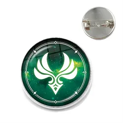 Anime Genshin Impact Brooch Pin Punk Style Sliver Color Art Photo Handmade Badge For Clothes Backpack Jewelry Gift Accessories