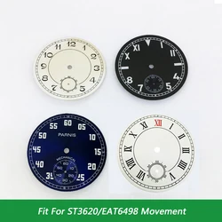 Parnis 38.8MM Black Blue Dial Parts Fit For ST3620/ETA6498 Movement Men's Watches Face Accessories