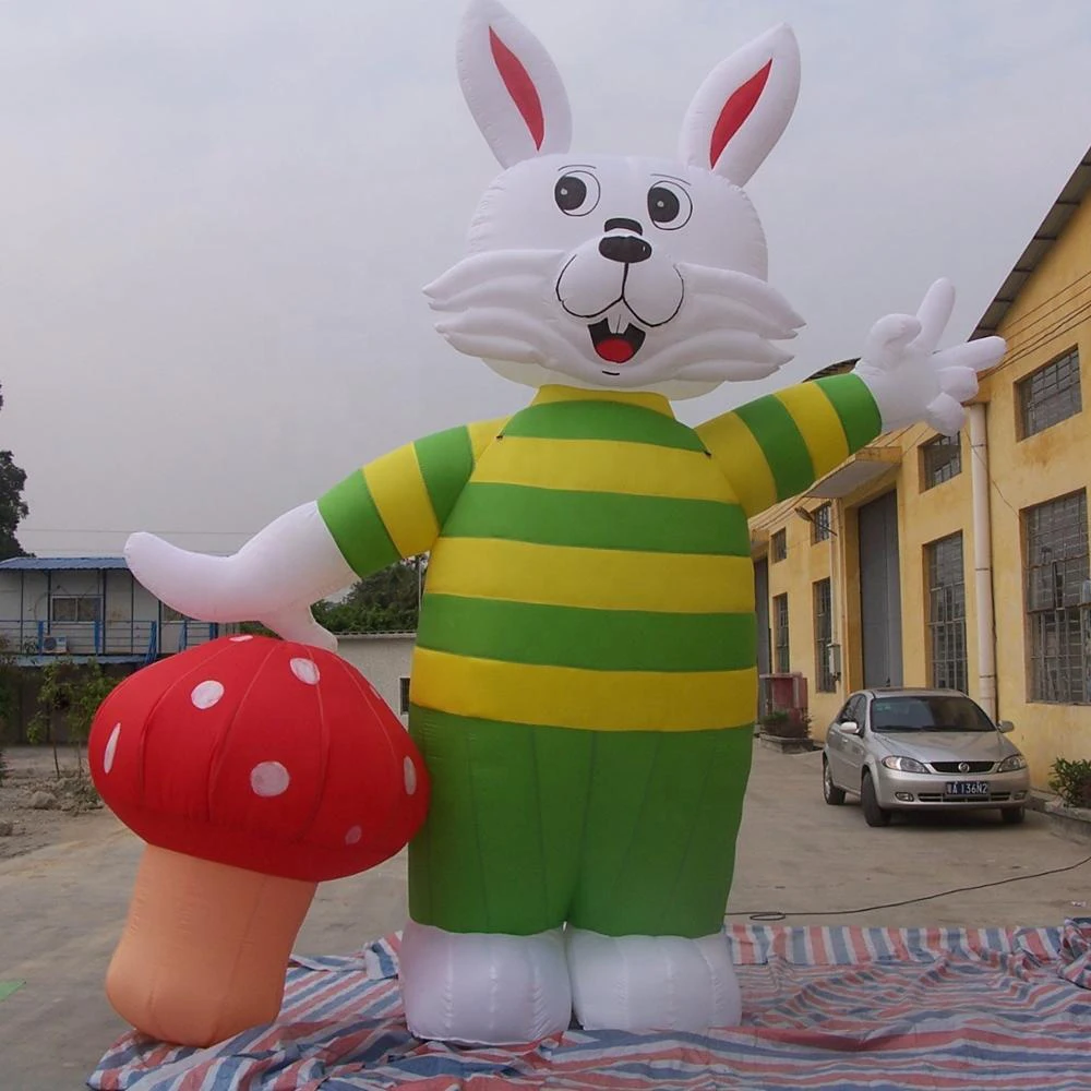 

giant cheap inflatable easter Bunny Rabbit for sale, inflatable rabbit animal with mushroom cartoon replica advertising