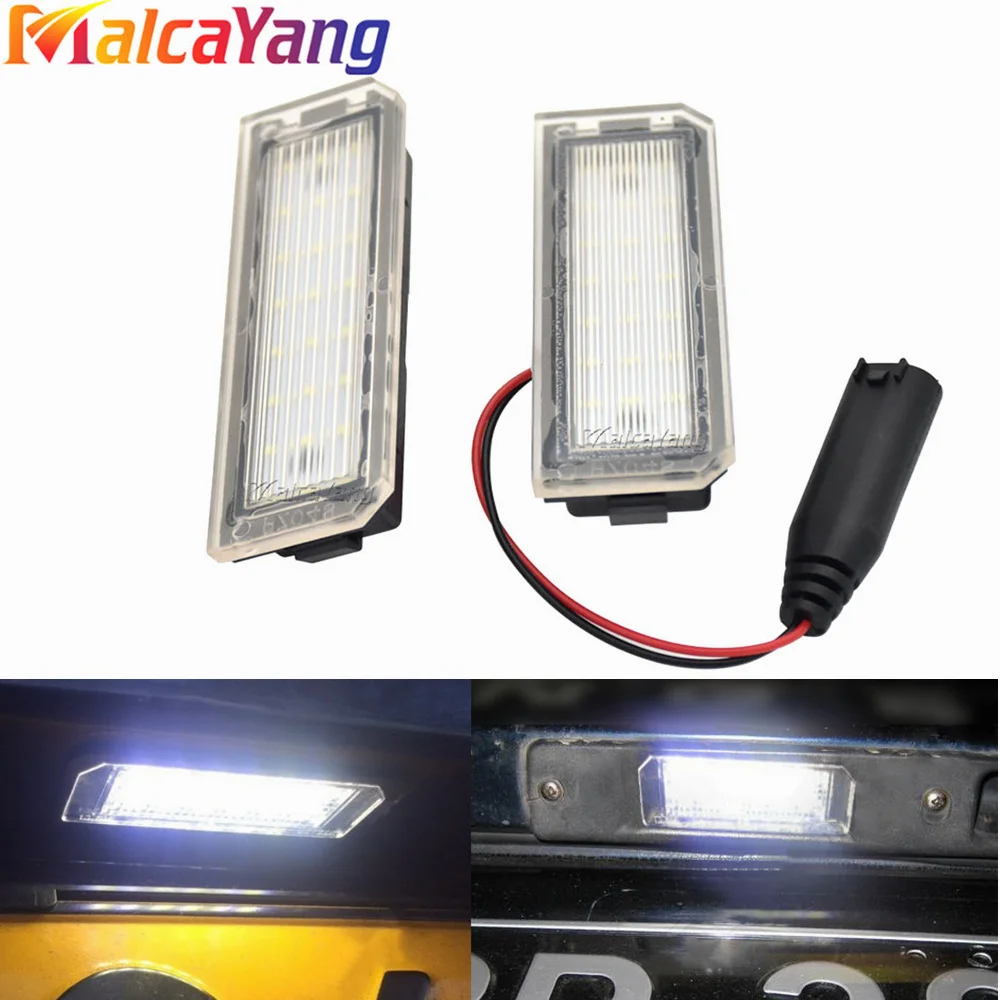 For Land Rover Range Rover Sport L494 Range Rover L405 VW Phaeton Polo Golf 4 Golf 5 6 LED White Light License Number Plate