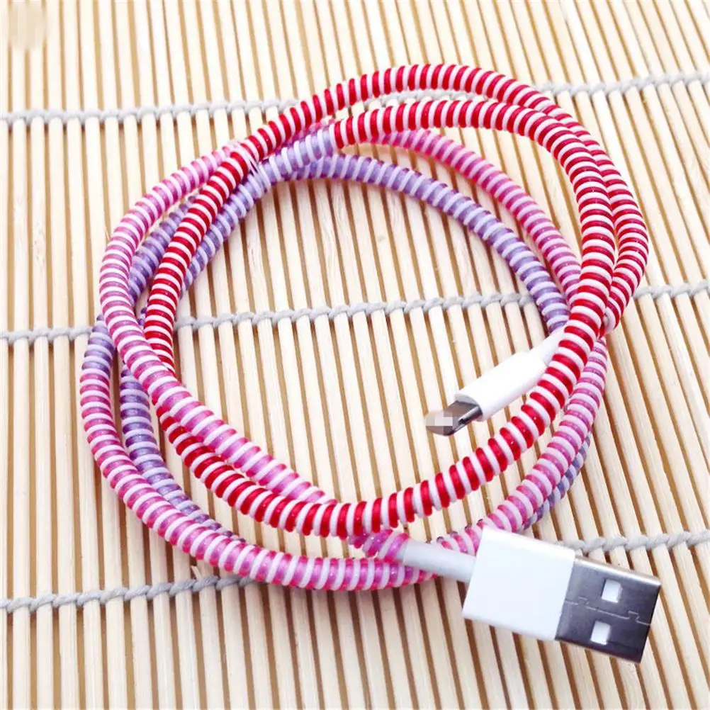 10pcs USB Charging Cable Winder Protection Cable Data Cable Earphone Cover Protective Cover Spring Cover For iPhone Android USB