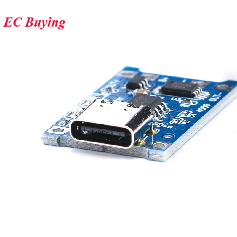 10pcs/1pc Type-C USB 5V 1A 18650 TP4056 Lithium Battery Charger Module Charging Board With Protection Dual Functions Li-ion image 2